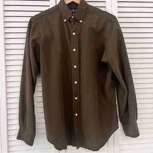 Polo by Ralph Lauren Casual Button Down Shirt Olive Green